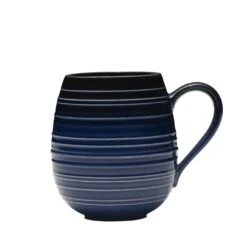 MIKASA Swirl Black Coupe With Cobalt Ombre Accent 16 Piece Dinnerware Set, Service For 4 -Tableware Shop swirl ombre cobalt coupe 16 piece dinnerware set service for 4 5264484 6