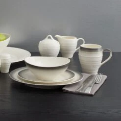 MIKASA Swirl Ombre Graphite 16 Piece Dinnerware Set, Service For 4 -Tableware Shop swirl ombre graphite 16 piece dinnerware set service for 4 5138527 9