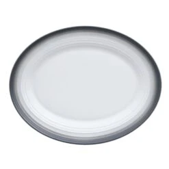MIKASA Swirl Ombre Graphite Oval Platter