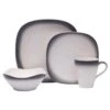 MIKASA Swirl Square Graphite -Tableware Shop swirl ombre graphite square 4 piece place setting 5234541 1