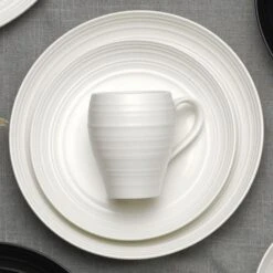 MIKASA Swirl White Dinner Plate -Tableware Shop swirl white dinner plate DJ100 201 2