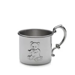 Teddy Bear Pewter Baby Cup