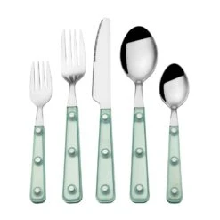 MIKASA Translucent Green 20 Piece Flatware Set, Service For 4
