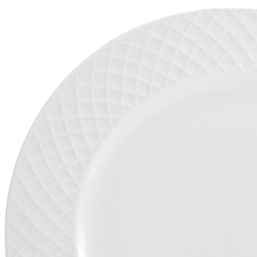 MIKASA Trellis White Set Of 4 Dinner Plates 6 MIKASA Trellis White Set Of 4 Dinner Plates - Image 4