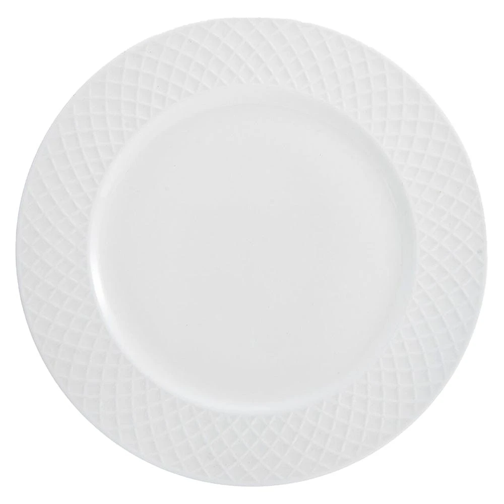 MIKASA Trellis White Set Of 4 Dinner Plates 7 MIKASA Trellis White Set Of 4 Dinner Plates - Image 5