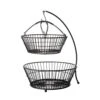 Tully 2 Tier Fruit Storage Basket With Banana Hook -Tableware Shop tully 2 tier fruit storage basket with banana hook 5286218 1