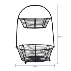 Tulsa 2 Tier Fruit Storage Basket 7 Tulsa 2 Tier Fruit Storage Basket -Tableware Shop tulsa 2 tier fruit storage basket 5282081 3