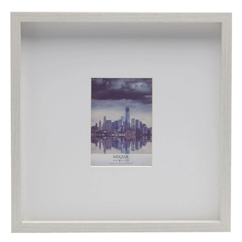 MIKASA White 15 X 15 Gallery Square Frame, Matted To 5 X 7 3 MIKASA White 15 X 15 Gallery Square Frame, Matted To 5 X 7