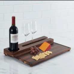 Wine And Charcuterie Wood Serve Tray -Tableware Shop wine and charcuterie wood serve tray 5304339 2