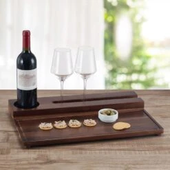 Wine And Charcuterie Wood Serve Tray -Tableware Shop wine and charcuterie wood serve tray 5304339 3