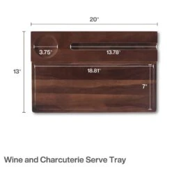 Wine And Charcuterie Wood Serve Tray -Tableware Shop wine and charcuterie wood serve tray 5304339 4