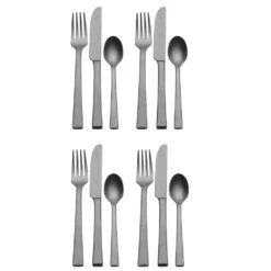 MIKASA York Stonewash 12 Piece Flatware Set, Service For 4 -Tableware Shop york stonewash 12 piece flatware set service for 4 5267816 2