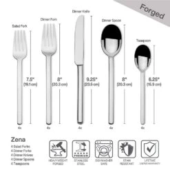 MIKASA Zena 20 Piece Flatware Set, Service For 4 -Tableware Shop zena 20 piece flatware set service for 4 5246695 6